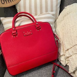 New Kate spade cherry red laptop purse